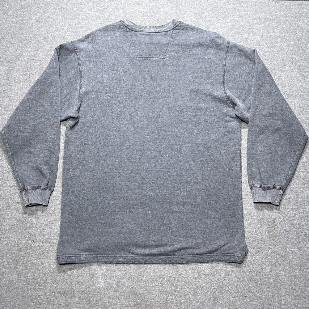 Vintage Eddie Bauer Pullover Mens Large Tall Gray V-Neck Made in Canada 90s y2k